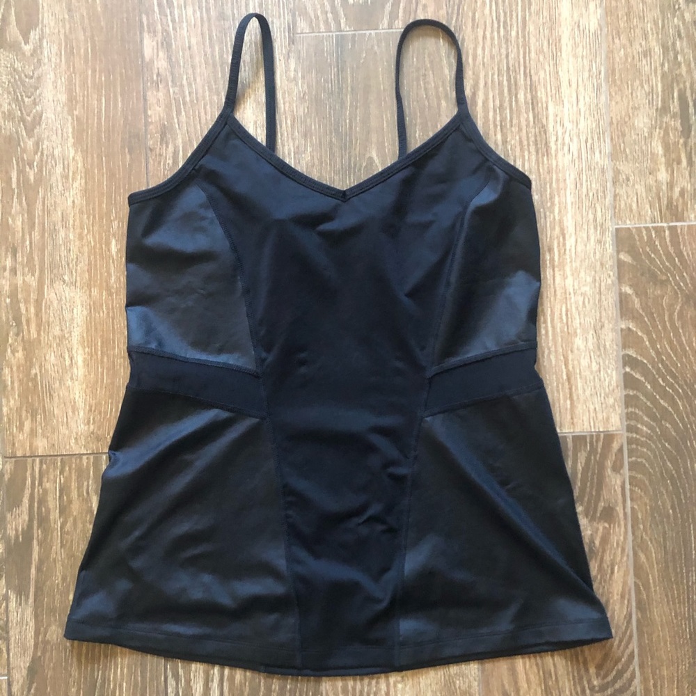 Fabletics Mesh Two Tone Black Tank
